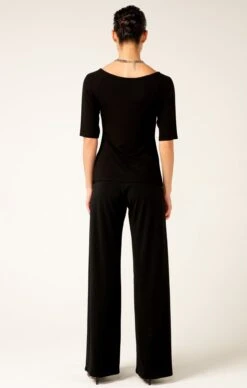 3/4 SLEEVE TOP IN BLACK -Clothing Discounts Shop LR 3 4SLEEVETOPINBLACKWITHSEAMLESSPANTSBLACK2 MICHELLES23