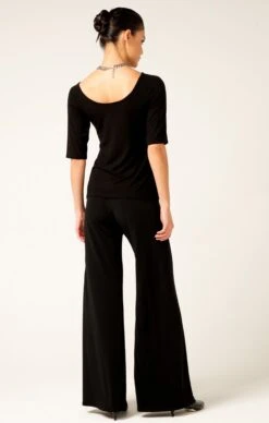 3/4 SLEEVE TOP IN BLACK -Clothing Discounts Shop LR 3 4SLEEVETOPINBLACKWITHSEAMLESSPANTSBLACK32 MICHELLES23