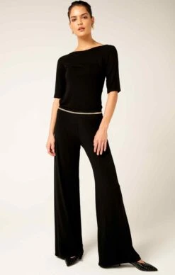 3/4 SLEEVE TOP IN BLACK -Clothing Discounts Shop LR 3 4SLEEVETOPINBLACKWITHSEAMLESSPANTSBLACK59 MICHELLES23
