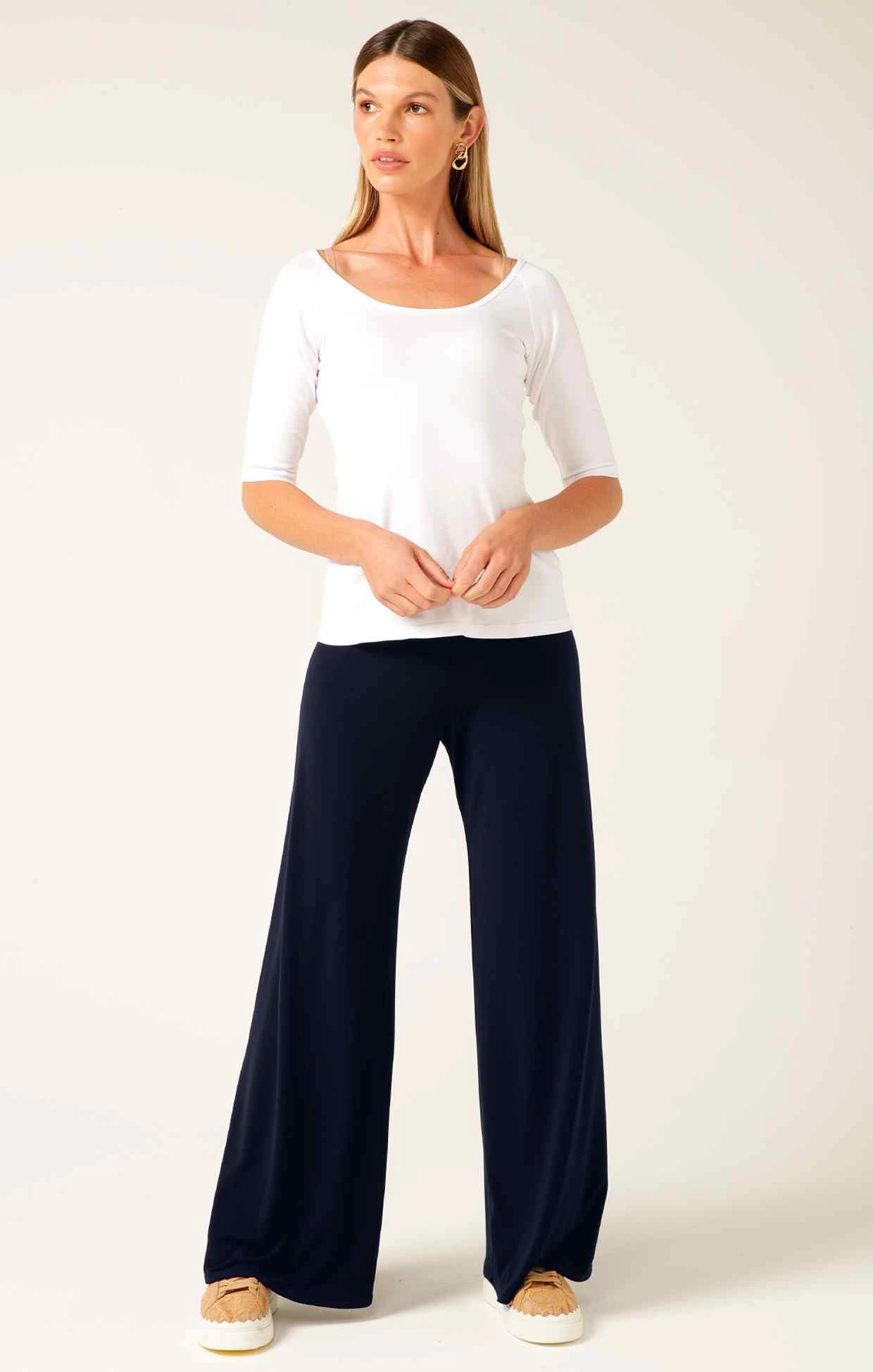 3/4 SLEEVE TOP IN WHITE 7 3/4 SLEEVE TOP IN WHITE - Image 5