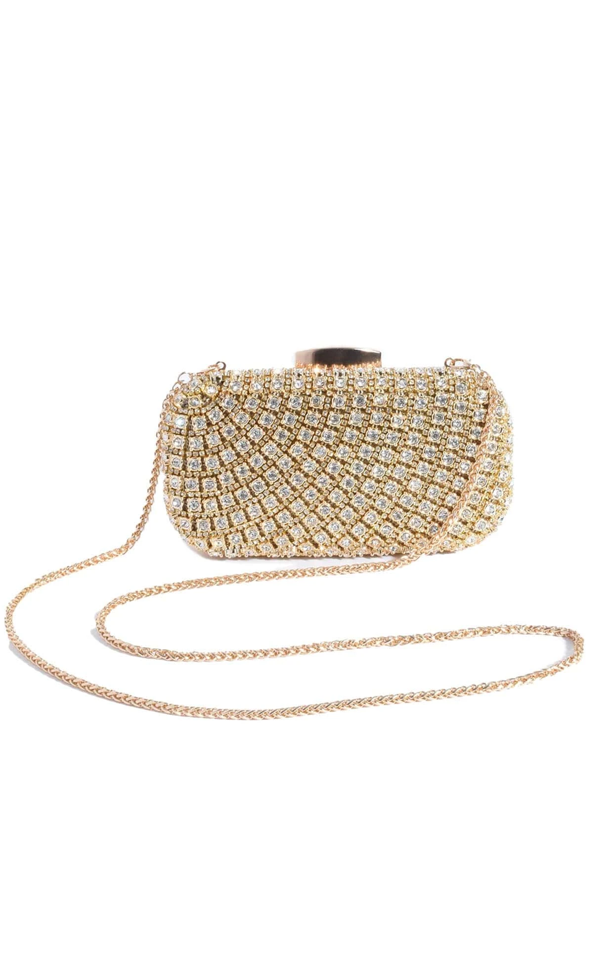 BLANCA STRUCTURED CLUTCH IN GOLD 4 BLANCA STRUCTURED CLUTCH IN GOLD - Image 2
