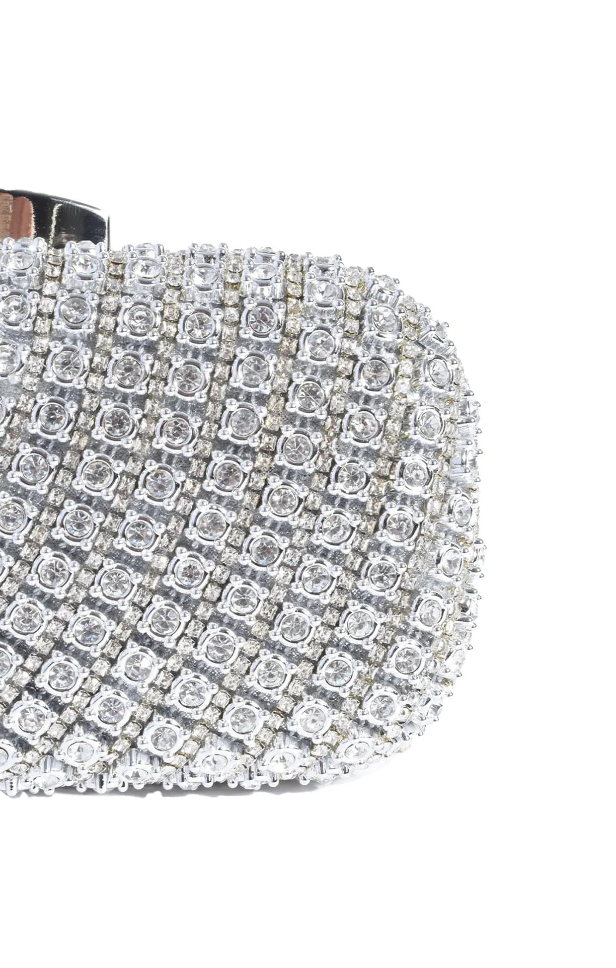 BLANCA STRUCTURED CLUTCH IN SILVER 6 BLANCA STRUCTURED CLUTCH IN SILVER - Image 4