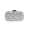 BLANCA STRUCTURED CLUTCH IN SILVER -Clothing Discounts Shop LR ADORNEBLANCAINSILVER 0001 LR ADORNEBLANCACLUTCHINSILVER