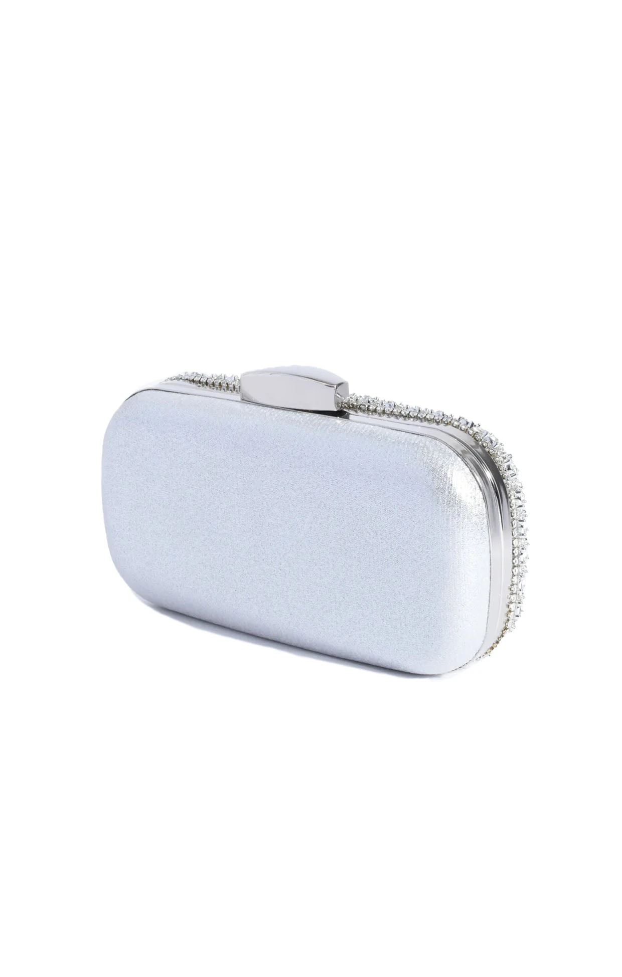 BLANCA STRUCTURED CLUTCH IN SILVER 5 BLANCA STRUCTURED CLUTCH IN SILVER - Image 3