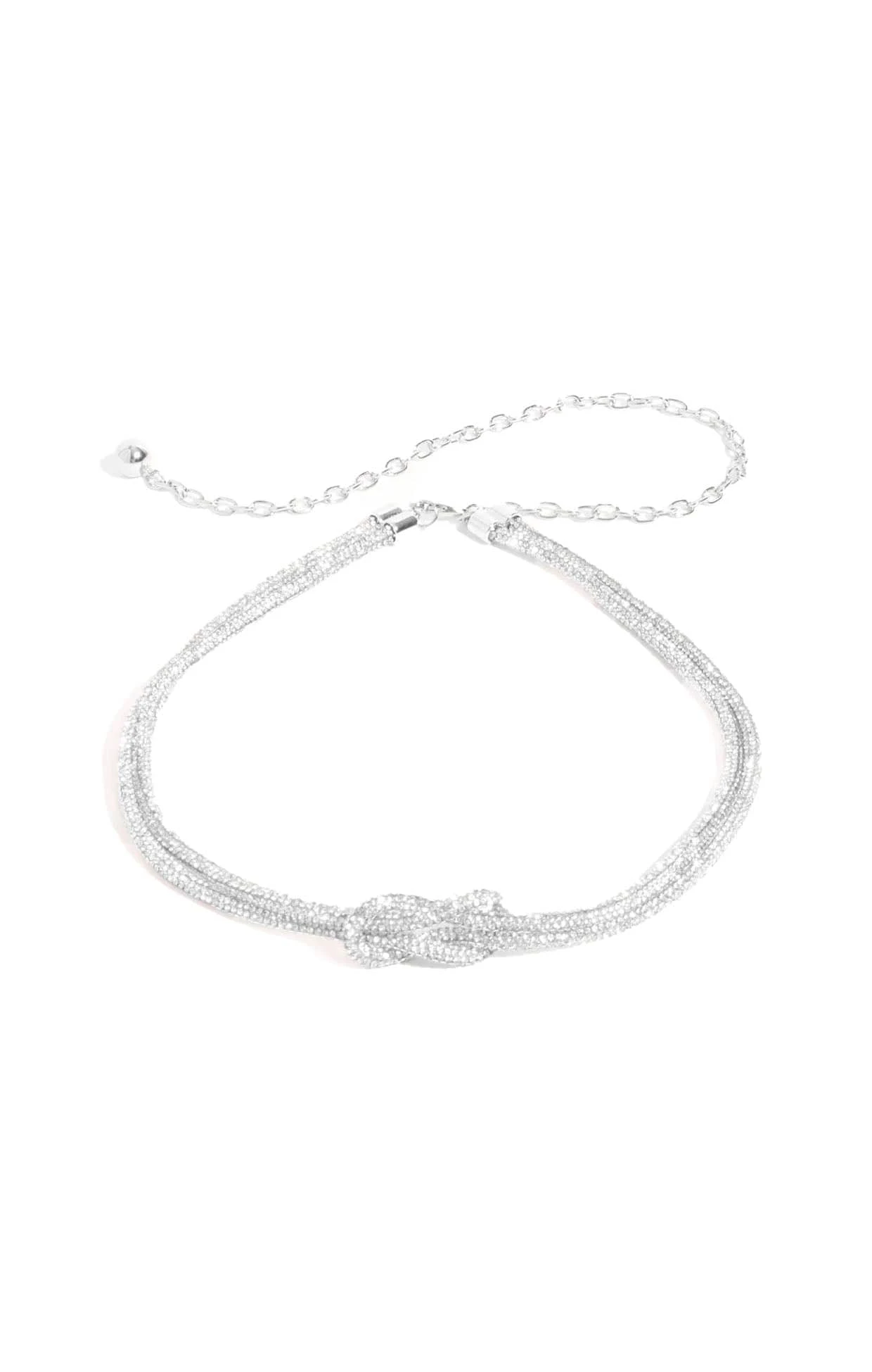 DIAMANTE KNOT BELT IN SILVER 5 DIAMANTE KNOT BELT IN SILVER - Image 3