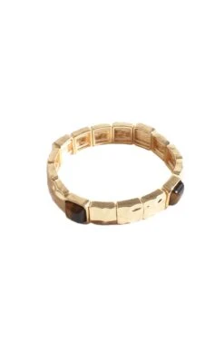 INSET STONE STRETCH BRACELET