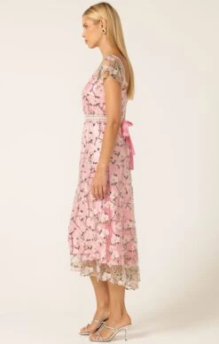 ANNA'S HUMMINGBIRD DRESS -Clothing Discounts Shop LR ANNASHUMMINGBIRDDRESSINPINKBEAD10 KAROLINAWCK25