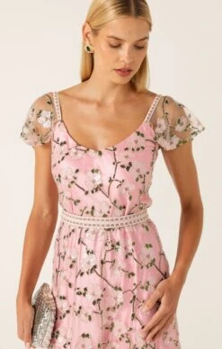 ANNA'S HUMMINGBIRD DRESS -Clothing Discounts Shop LR ANNASHUMMINGBIRDDRESSINPINKBEAD60 KAROLINAWCK25