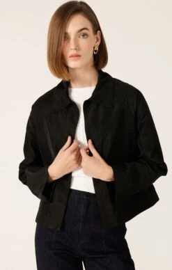 BUTTON UP CROPPED JACKET -Clothing Discounts Shop LR BUTTONUPCROPJACKETWITHDENIMSMARTPANT16 LILYWSK25