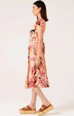 CABANA WRAP DRESS 15 CABANA WRAP DRESS -Clothing Discounts Shop LR CABANAWRAPDRESSINPEACHPALMLEAF5 DANZSS24