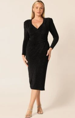 CASSIEOPEIA DRESS -Clothing Discounts Shop LR CASSIEOPEIADRESSINBLACKCURVE17 BLC25