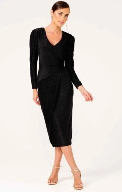 CASSIEOPEIA DRESS -Clothing Discounts Shop LR CASSIEOPEIADRESSINBLACKGOLDLUREX59