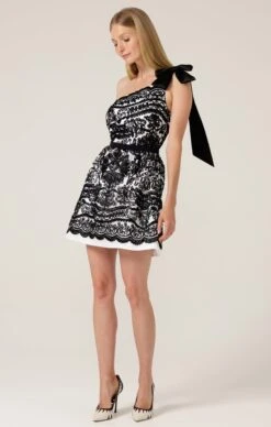 CHICKADEE MINI DRESS 14 CHICKADEE MINI DRESS -Clothing Discounts Shop LR CHICKADEEMINIDRESSINBLACKWHITERIBBON33 NELES24