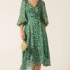 CLOUDLAND WRAP DRESS GREEN WHITE SPOT 2 CLOUDLAND WRAP DRESS GREEN WHITE SPOT -Clothing Discounts Shop LR CLOUDLANDWRAPDRESSINGREENWHITESPOTLUREX40 ELIZAVETAS25