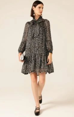 CONFETTI MOON MINI DRESS -Clothing Discounts Shop LR CONFETTIMOONMINIDRESSINBLACKWHITESPOT28 MADIA25