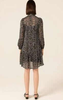 CONFETTI MOON MINI DRESS -Clothing Discounts Shop LR CONFETTIMOONMINIDRESSINBLACKWHITESPOT2 MADIA25