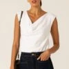 COWL BIAS TOP IN WHITE 2 COWL BIAS TOP IN WHITE -Clothing Discounts Shop LR COWLBIASTOPINIVORYWITHFARRAHJEANININDIGO4 NINAS25