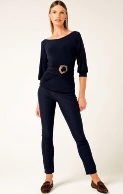 Clothing Discounts Shop -Clothing Discounts Shop LR COWLTIEDRAPETOPINNAVYWITHBUCKLEANDSKINNYPANTSNAVY1. ANDYS23