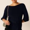 COWL TIE DRAPE TOP IN NAVY 2 COWL TIE DRAPE TOP IN NAVY -Clothing Discounts Shop LR COWLTIEDRAPETOPINNAVYWITHSEAMLESSPANTSINBLACKCURVE78 TERRILC25 da75e29e cb51 4c02 8f5d 5add27c20c99