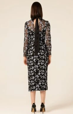 DELICATE DOMAIN DRESS -Clothing Discounts Shop LR DELICATEDOMAINDRESSINPERIWINKLEBLACKFLOWER1 MADIA25