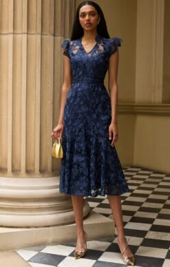 DELPHINE DRESS NAVY