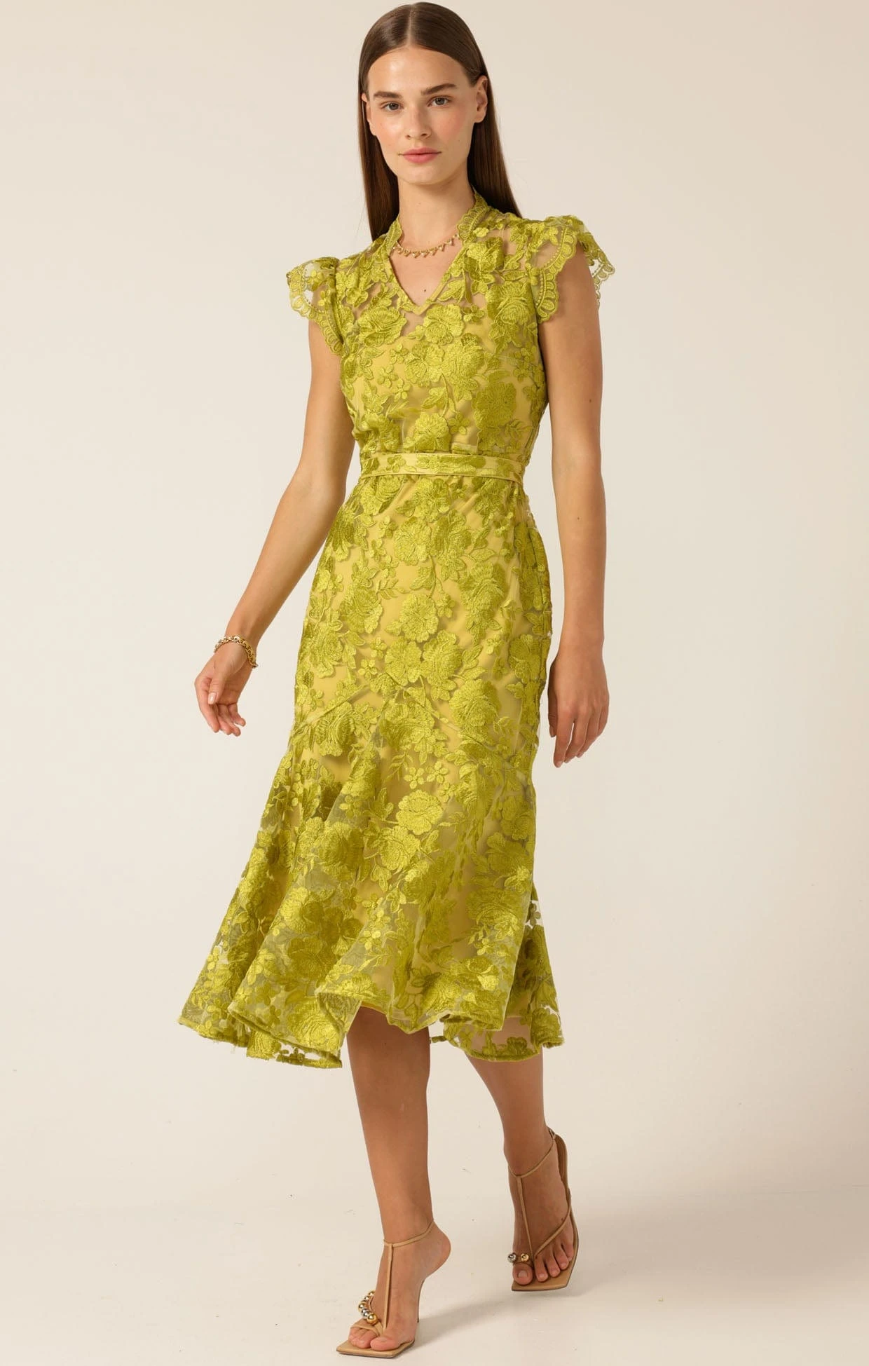 DELPHINE DRESS CHARTREUSE 6 DELPHINE DRESS CHARTREUSE - Image 4