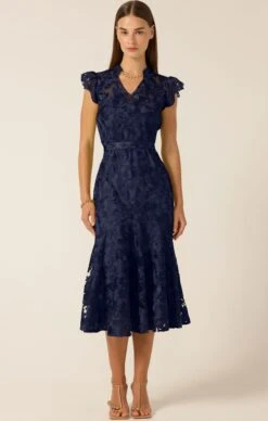 DELPHINE DRESS NAVY 11 DELPHINE DRESS NAVY -Clothing Discounts Shop LR DELPHINEFITANDFLAREDRESSINNAVY8 ELIZAVETAS25