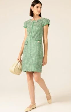 DEWDROP LANE SHIFT 14 DEWDROP LANE SHIFT -Clothing Discounts Shop LR DEWDROPLANESHIFTINGREENIVORYTWEED25 MADIA25