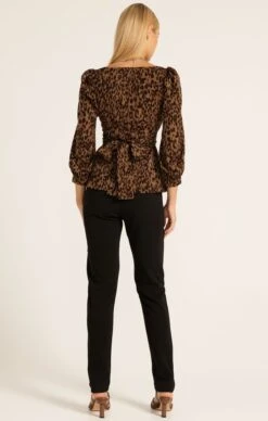 DOPPEL BLOUSE 16 DOPPEL BLOUSE -Clothing Discounts Shop LR DOPPLEBLOUSEINBROWNANIMALWITHTAPEREDLEGPANTINBLACK3 KAROLINAWCK25