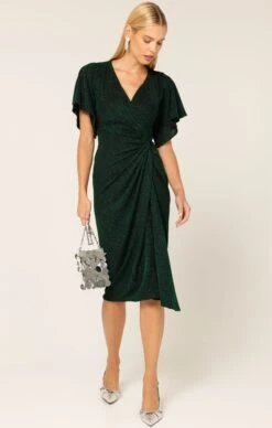 THE EMPORIUM DRESS IN EMERALD