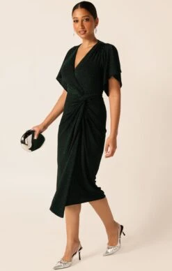 THE EMPORIUM DRESS IN EMERALD -Clothing Discounts Shop LR EMPORIUMDRESSINEMERALDCURVE39 TERRILC25