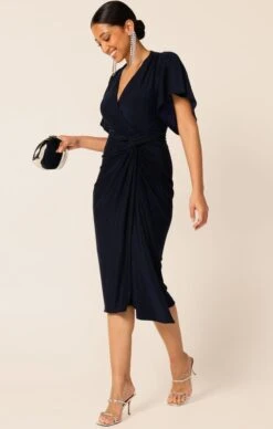 THE EMPORIUM DRESS IN NAVY 15 THE EMPORIUM DRESS IN NAVY -Clothing Discounts Shop LR EMPORIUMDRESSINNAVYCURVE50 TERRILC25