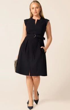 FIT AND FLARE DRESS 12 FIT AND FLARE DRESS -Clothing Discounts Shop LR FIT FLAREDRESSINNAVYCURVE27 BLC25