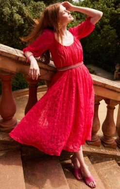 FLAMINGO MIDI DRESS 14 FLAMINGO MIDI DRESS -Clothing Discounts Shop LR FLAMINGODRESSSPRINGCAMPAIGN24110 LUCIASC24