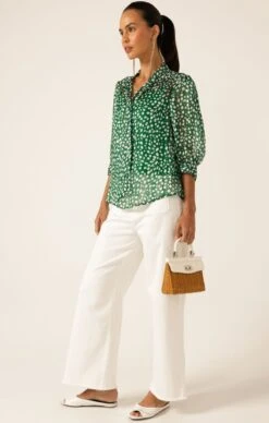 GIGI WIDE LEG JEAN 12 GIGI WIDE LEG JEAN -Clothing Discounts Shop LR GABRIELLEBLOUSEINGREENWHITESPOTLUREXWITHGIGIJEANINWHITE28 NINAS25