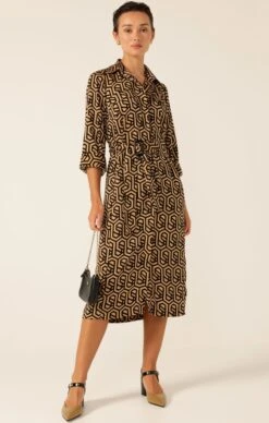 GINO SHIRTMAKER DRESS 16 GINO SHIRTMAKER DRESS -Clothing Discounts Shop LR GINOSHIRTMAKERDRESSINBLACKTANGEO17 MIASKW25