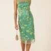 GLISTENING TANAGER DRESS 2 GLISTENING TANAGER DRESS -Clothing Discounts Shop LR GLISTENINGTANAGERDRESSINGREENFLORAL41 ALEXJ25