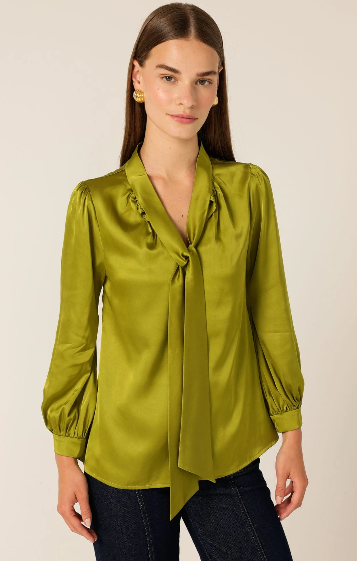 HATCHIE BLOUSE IN CHARTREUSE 4 HATCHIE BLOUSE IN CHARTREUSE - Image 2