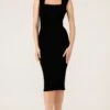 IRIS CAP SLEEVE DRESS IN BLACK