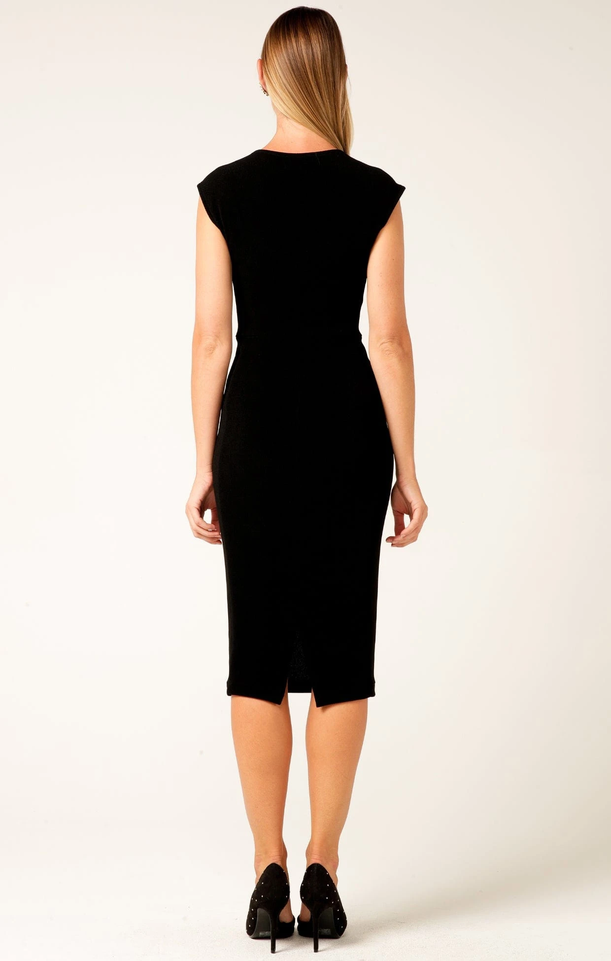 IRIS CAP SLEEVE DRESS IN BLACK 10 IRIS CAP SLEEVE DRESS IN BLACK - Image 8