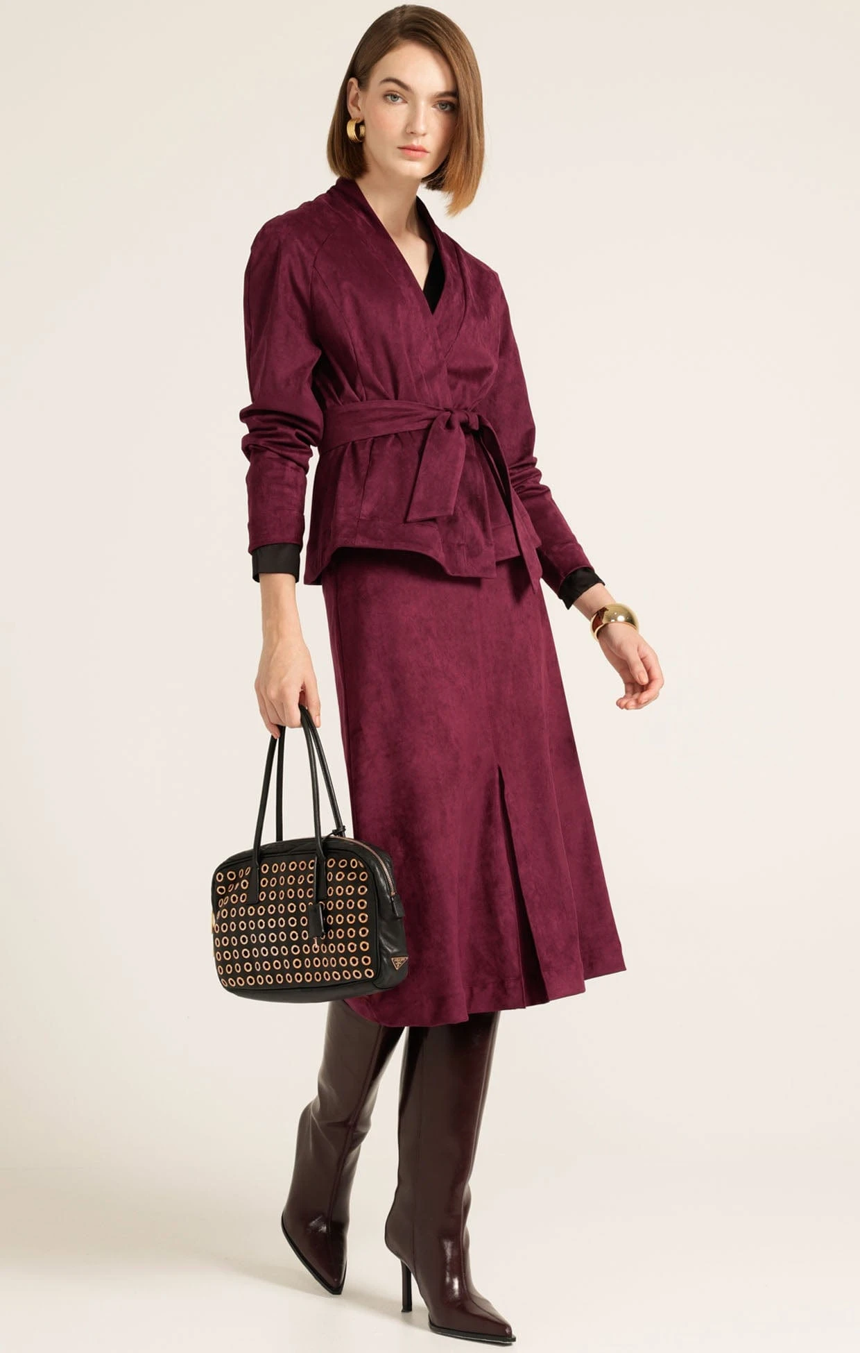 SUEDE A-LINE MIDI SKIRT 5 SUEDE A-LINE MIDI SKIRT - Image 3