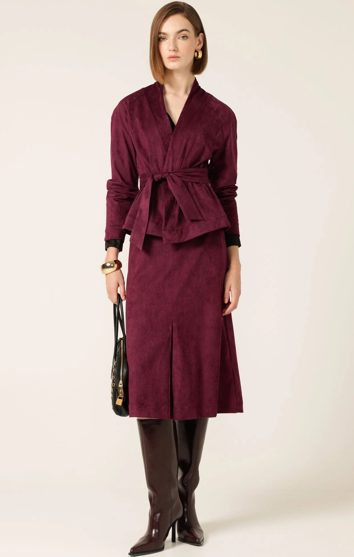 SUEDE A-LINE MIDI SKIRT 6 SUEDE A-LINE MIDI SKIRT - Image 4