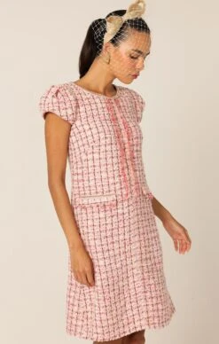 CELESTINE SHIFT DRESS -Clothing Discounts Shop LR LAROSEJACKETINPINKWHITEGOLDTWEEDWITHCELESTINESHIFTINPINKWHITEGOLDTWEED101 NINAS25