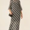 LATTICE BRIDGE DRESS -Clothing Discounts Shop LR LATTICEBRIDGEDRESSINBLACKCREAMSTRIPEKNIT96 MADIA25