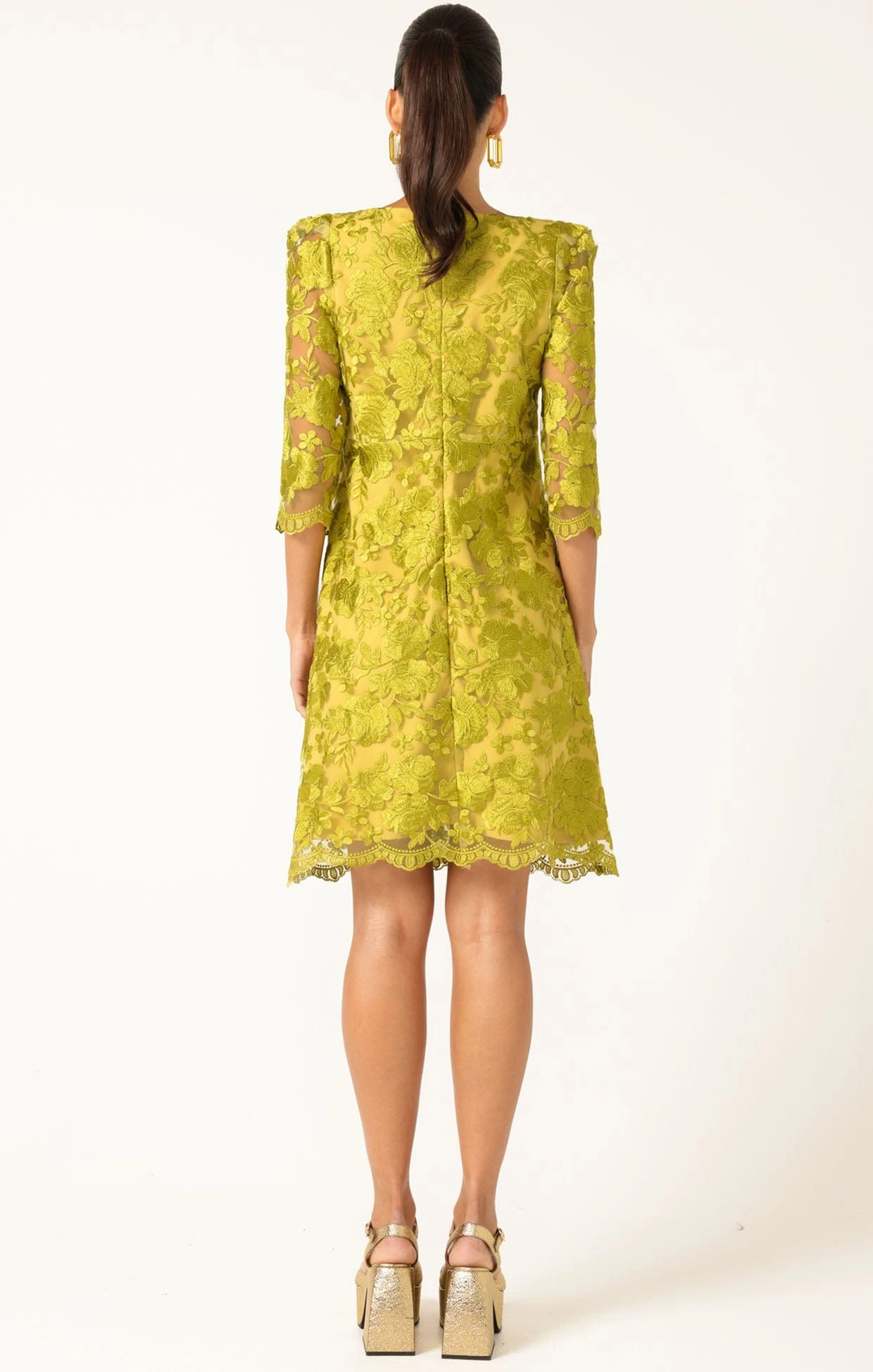 LAYLA SHIFT DRESS CHARTREUSE 10 LAYLA SHIFT DRESS CHARTREUSE - Image 8