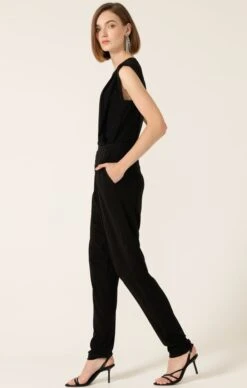 PLEATED SHELL TOP 17 PLEATED SHELL TOP -Clothing Discounts Shop LR LEDUTOPINBLACKWITHJERSEYDRAPEPANTINBLACK8 LILYWSK25