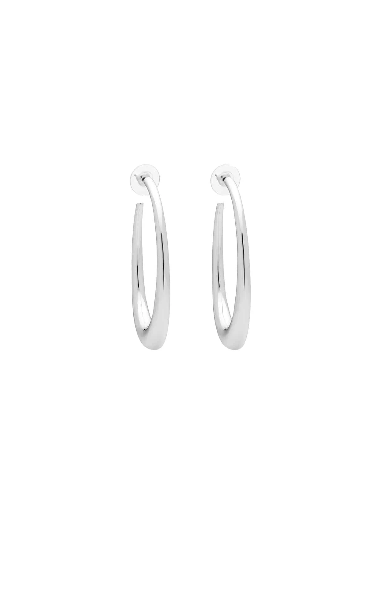 CREW HOOP EARRINGS IN SILVER 3 CREW HOOP EARRINGS IN SILVER