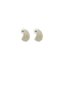 NESSA PEARL EARRINGS IN GOLD
