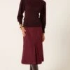 SUEDE A-LINE MIDI SKIRT 2 SUEDE A-LINE MIDI SKIRT -Clothing Discounts Shop LR LONGSLEEVERIPPLEKNITTOPINBLACKCHERRYWITHSUEDEALINESKIRTINPLUM9 KAROLINAWCK25