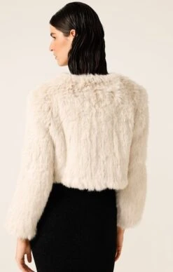 LUXE FUR JACKET IN STONE 13 LUXE FUR JACKET IN STONE -Clothing Discounts Shop LR LUXEFURJACKETINSTONEWITHVALEDICTORYDRESSINBLACK29 MADIA25